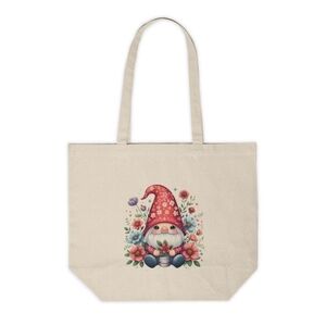 Spring Garden Gnome Custom Canvas Tote Bag